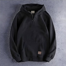 Tommy - Vintage-Herren-Hoodie mit Kapuze – Schwarz