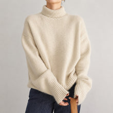 Lea - Komfortabler Rollkragenpullover für Damen – Beige