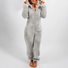 Jasmine - Bequemer Damen-Kapuzen-Overall – Grau
