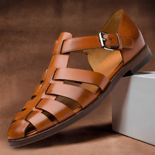 Sofronio - Klassische und komfortable Herrensandalen – Braun