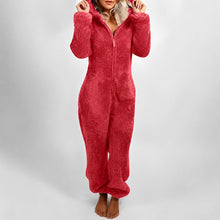 Jasmine - Bequemer Damen-Kapuzen-Overall – Rot
