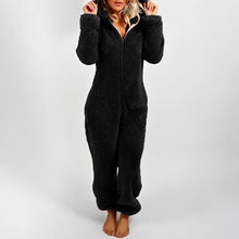 Jasmine - Bequemer Damen-Kapuzen-Overall – Schwarz