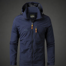 Estefan - Modische Herrenjacke mit Kapuze – Blau
