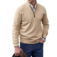 Gabriel - Komfortabler Herrenpullover mit Zipper – Khaki