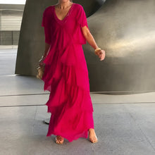 Riza - Elegant geschnittenes Plisseekleid – Rosa