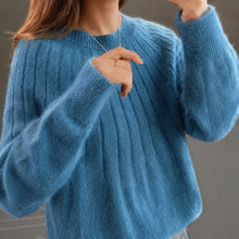 Taimi - Ein natürlicher und eleganter Damenpulli – Marineblau
