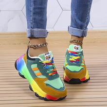 Erika - Komfortable Regenbogen-Schuhe – Grün
