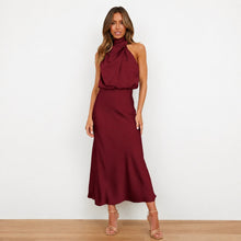 Hansel - Schickes Cocktail-Midikleid – Burgunderrot