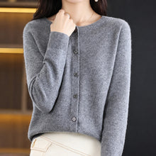 Ina - Eleganter Damenpullover mit Rundhalsausschnitt – Grau