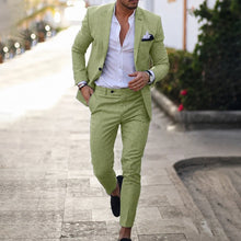 Mikael - Set aus Blazer und Hose – Grün