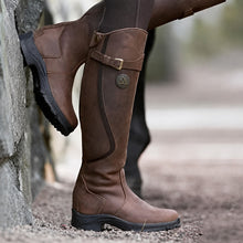 Athena - Vintage-inspirierte hohe Stiefel – Dunkelbraun