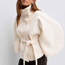 Loraine - Schicke Damenjacke mit Gürtel – Beige