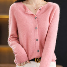 Ina - Eleganter Damenpullover mit Rundhalsausschnitt – Hellrosa