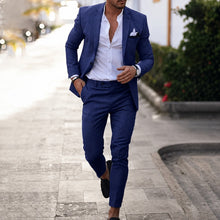 Mikael - Set aus Blazer und Hose – Dunkelblau