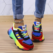 Erika - Komfortable Regenbogen-Schuhe – Blau
