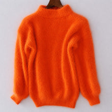 Brenda - Klassischer, weiter Pullover – Orange