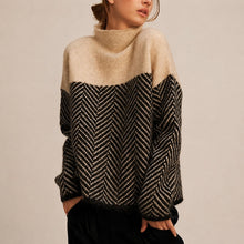 Yancy - Modischer, dicker Damenpullover – Beige