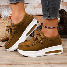 Adeline | Damen Plateau Schnürsneaker – Braun