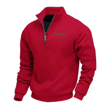 Grimm – Eleganter Pullover MIT Halbem Reißverschluss – Rot