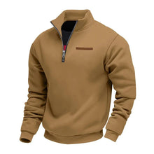 Grimm – Eleganter Pullover MIT Halbem Reißverschluss – Braun