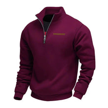 Grimm – Eleganter Pullover MIT Halbem Reißverschluss – Burgunderrot