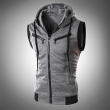 Stilvolle Slim-Fit Weste mit Kapuze - Ricardo – Dunkelgrau