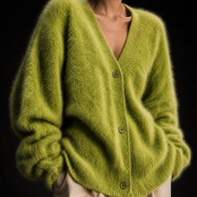 Remona – Bequeme Kaschmir-Strickjacke – Grün