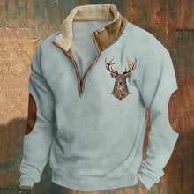 Nohan – Elegantes Sweatshirt Mit Hirschmotiv – Himmelblau
