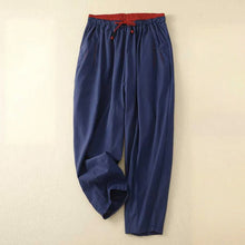 Edith | Elastischer Bund Hose – Marineblau