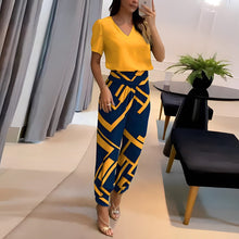 Alexandra - Trendiges Set mit Bluse und Hose – Gelb