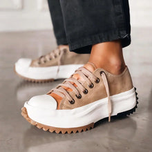 Dorothy – Modische Damen Plateau-Sneaker – Braun