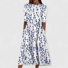 Sela | Elegantes Midikleid – Blaue Farbe