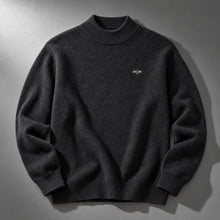 Slaven – Strick Pullover MIT Stehkragen – Dunkelgrau