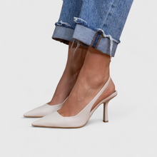 Bella | Orthopädische Absätze – Weißes Leder
