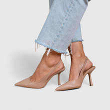 Bella | Orthopädische Absätze – Beiges Leder