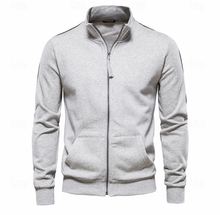 Aurelius | Herren Sweatjacke mit Stehkragen – Hellgrau
