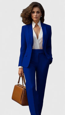Azalea | Damen Business Hosenanzug Set – Blau
