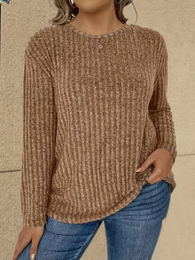 Katiya - Lässiger Locker Sitzender Pullover Mit Langen Ärmeln – Khaki