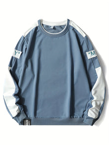 Lässiger Baumwolle Fleece Sweatshirt für Männer | Perfekt für den Alltag – Blau
