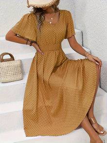 Gepunktetes Sommerkleid | Luftig & Feminin | Perfekt für sonnige Tage – Bronze