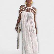 Briar - Elegantes Maxi-Kleid mit Drapierten Details – Weiß
