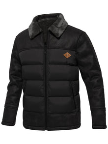 Warme Fleece Winter Jacke Für Herren | Ideal für Winter – Schwarz