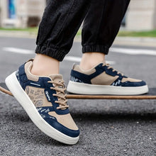 Weber - Bedruckte Schnürschuh-Sneaker – Marineblau