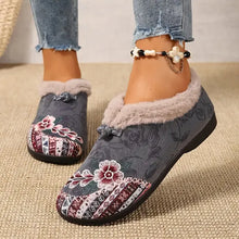 Dannelia – Bequeme Schuhe Aus Kunstfell – Grau