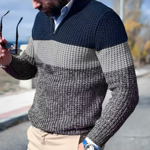 Yandara | Herren Pullover Color Block – Grau