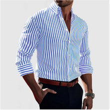 Leo™ | Gestreiftes Hemd „Confidence“ – Hellblau