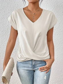 Leslie - Lässiges Kurzarm T-Shirt für Damen – Weiß