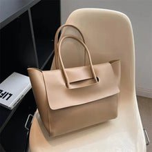 Luxuriöse Vegane Leder Tote Bag – Damen Shopper Handtasche – Khaki