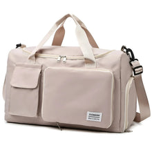 Große Wasserdichte Reisetasche – Sport- & Wochenendtasche für Damen und Herren – Beige