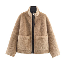 Damen-Fleecejacke mit Frontverschluss - Signe – Kaffee